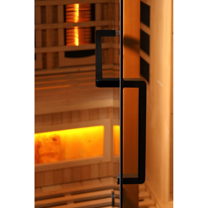 Golden Designs 2-Person FAR Infrared Sauna with Himalayan Salt Bar - West Coast Saunas - GDI-8020-02