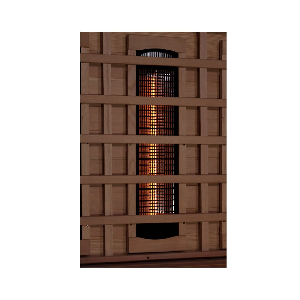 Golden Designs 2-Person FAR Infrared Sauna with Himalayan Salt Bar - West Coast Saunas - GDI-8020-02