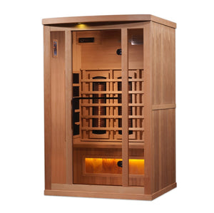 Golden Designs 2-Person FAR Infrared Sauna with Himalayan Salt Bar - West Coast Saunas - GDI-8020-02