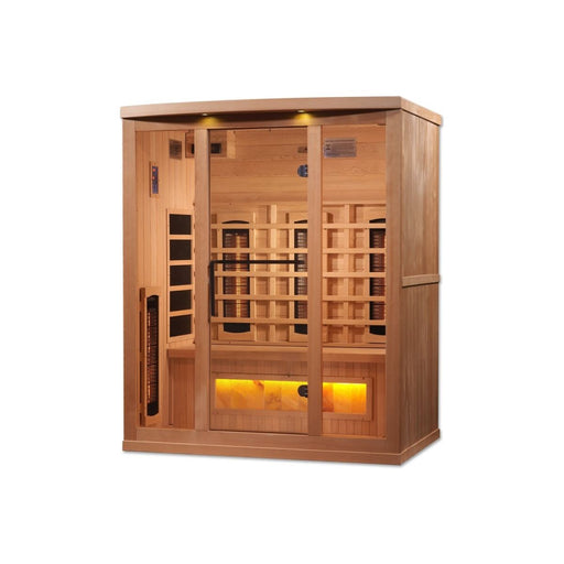 Golden Designs 3-Person FAR Infrared Sauna with Himalayan Salt Bar - West Coast Saunas - GDI-8030-02
