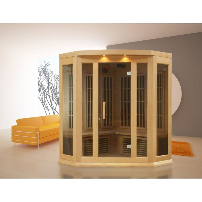 Maxxus 3-Person Corner FAR Infrared Sauna - West Coast Saunas - MX-K356-01