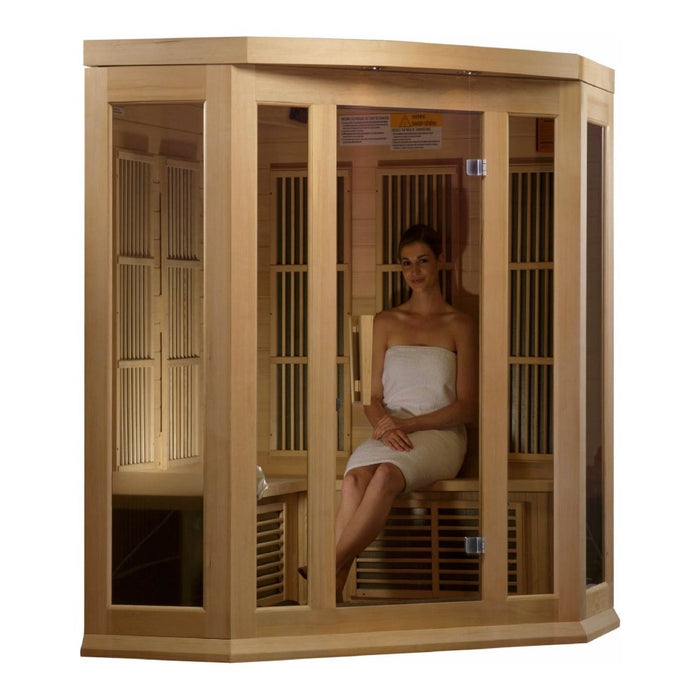 Maxxus 3-Person Corner FAR Infrared Sauna - West Coast Saunas - MX-K356-01