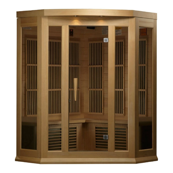 Maxxus 3-Person Corner FAR Infrared Sauna - West Coast Saunas - MX-K356-01