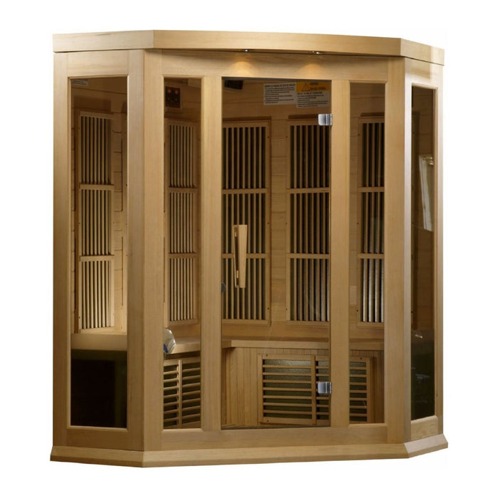 Maxxus 3-Person Corner FAR Infrared Sauna - West Coast Saunas - MX-K356-01