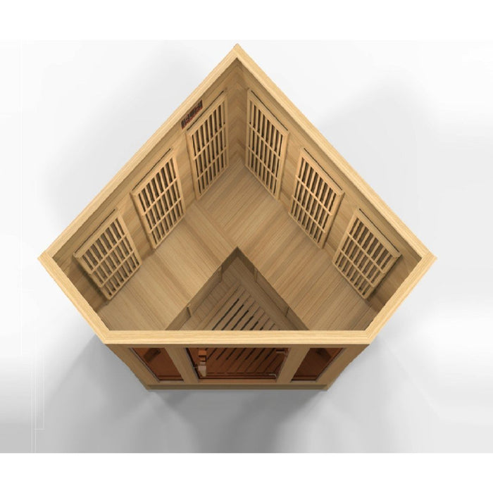 Maxxus 3-Person Corner FAR Infrared Sauna - West Coast Saunas - MX-K356-01