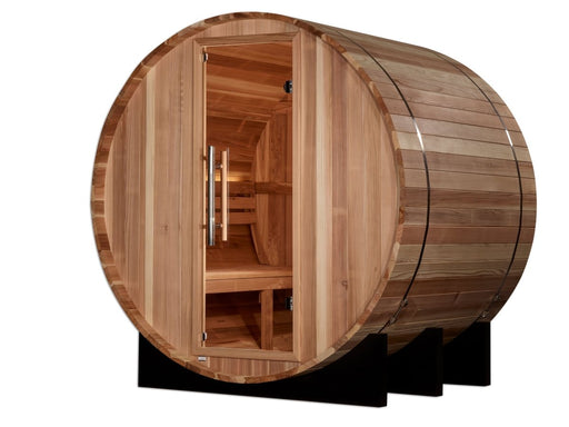 St. Moritz Traditional Outdoor Barrel Steam Sauna - West Coast Saunas - GDI-B002-01