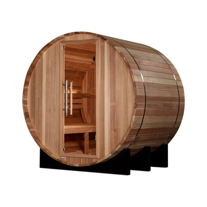 St. Moritz Traditional Outdoor Barrel Steam Sauna - West Coast Saunas - GDI-B002-01