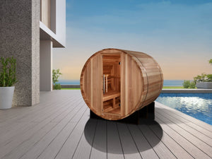 St. Moritz Traditional Outdoor Barrel Steam Sauna - West Coast Saunas - GDI-B002-01