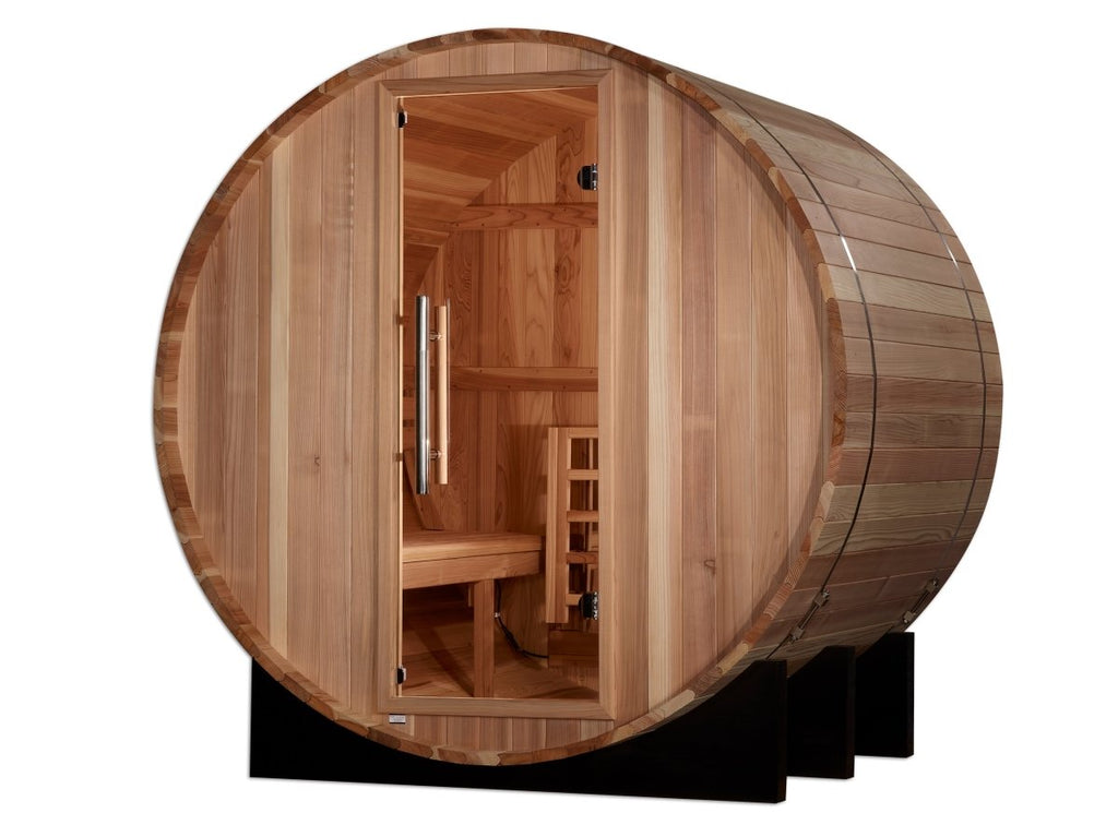 St. Moritz Traditional Outdoor Barrel Steam Sauna - West Coast Saunas - GDI-B002-01